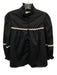 Crosby Size XS Black & White Cotton Long puff sleeve Ric-Rac Top Black & White / XS