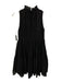 Elliatt Size XS Black Polyester Sleeveless Texture Mock Neck Mini Dress Black / XS