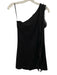 Finley Size XS Black Rayon & Nylon Sleeveless One Shoulder Ruffle Mini Dress Black / XS