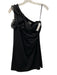 Finley Size XS Black Rayon & Nylon Sleeveless One Shoulder Ruffle Mini Dress Black / XS