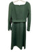 Tuckernuck Size XS Green Cotton & Polyester Long Sleeve Flap Pocket Midi Dress Green / XS
