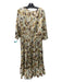 Polo Ralph Lauren Size 10 Green Yellow Brown Polyester Pleated Floral Maxi Dress Green Yellow Brown / 10