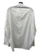 Vince Size XL White Cotton & Silk Button Front Long Sleeve Band Collar Top White / XL