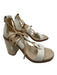 Rag & Bone Shoe Size 39 White & Beige Leather open toe Tie Ankle Pumps White & Beige / 39