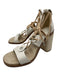 Rag & Bone Shoe Size 39 White & Beige Leather open toe Tie Ankle Pumps White & Beige / 39