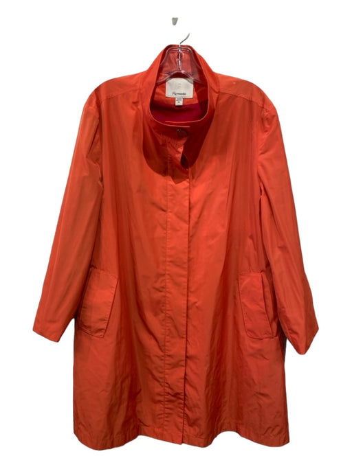Faconable Size XL Orange Polyester Zip Front Long Sleeve Jacket Orange / XL