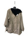 1 Madison Size Large Black & Beige Polyester Reversable Hood Button Front Jacket Black & Beige / Large
