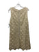 Alice + Olivia Size 10 Gold Viscose & Polyester Laser Cut Metallic Thread Dress Gold / 10