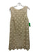 Alice + Olivia Size 10 Gold Viscose & Polyester Laser Cut Metallic Thread Dress Gold / 10