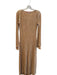 Mumu Size XS Gold Polyamide Long Sleeve Acordian Round Neck floor length Dress Gold / XS