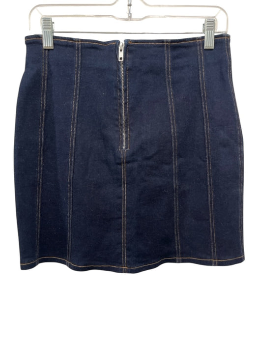 Veronica Beard Jeans Size 6 Dark Wash Cotton Denim Back Zip Skirt Dark Wash / 6