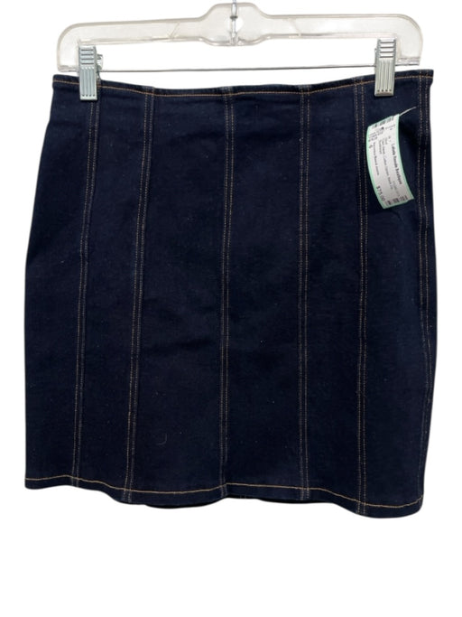 Veronica Beard Jeans Size 6 Dark Wash Cotton Denim Back Zip Skirt Dark Wash / 6