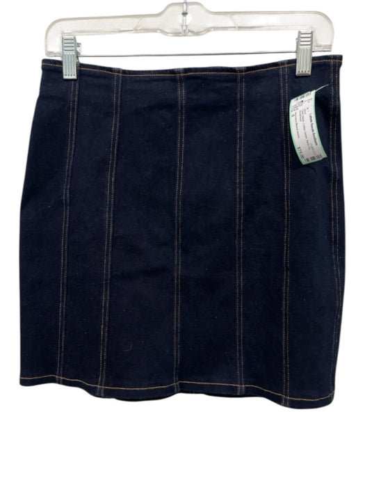 Veronica Beard Jeans Size 6 Dark Wash Cotton Denim Back Zip Skirt Dark Wash / 6