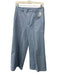 Pearl by Lela Rose Size 4 Blue Cotton Blend Zip Fly Pockets Wide Leg Pants Blue / 4