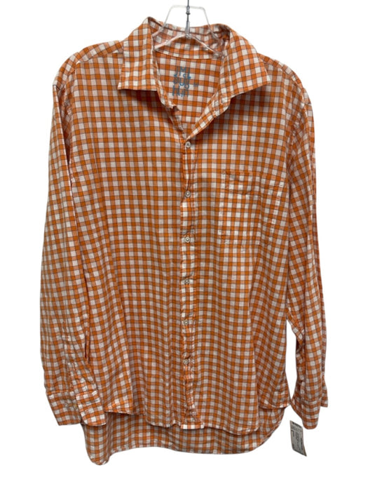 J Mclaughlin Size M Multi Cotton Plaid Grid Button up Men's Long Sleeve Shirt Multi / M