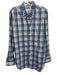 Peter Millar Size M Blue & Yellow Cotton Plaid Button Up Men's Long Sleeve Shirt Blue & Yellow / M