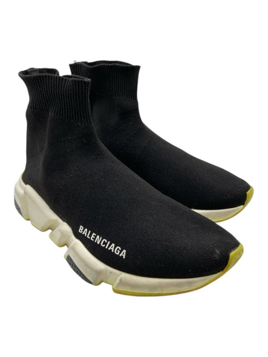 Balenciaga Shoe Size 7 Black & White textile upper Sock Ankle Logo Sneakers Black & White / 7