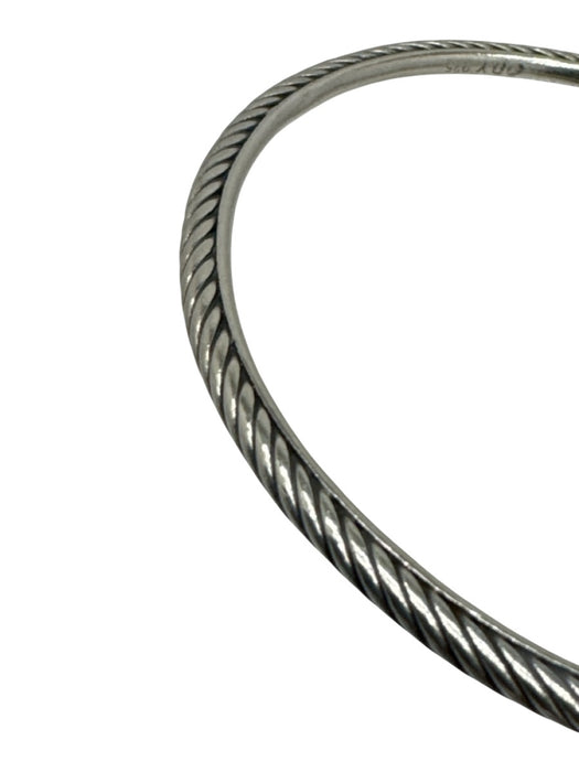 David Yurman Silver 925 Sterling Silver Twisted Cable Bracelet Silver