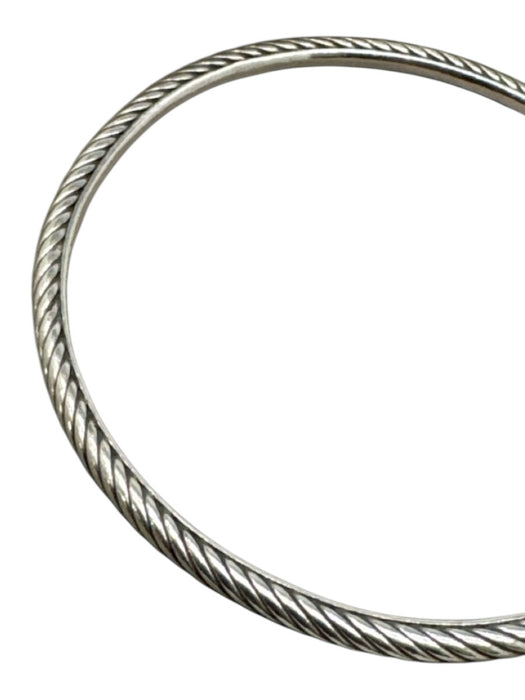 David Yurman Silver 925 Sterling Silver Twisted Cable Bracelet Silver