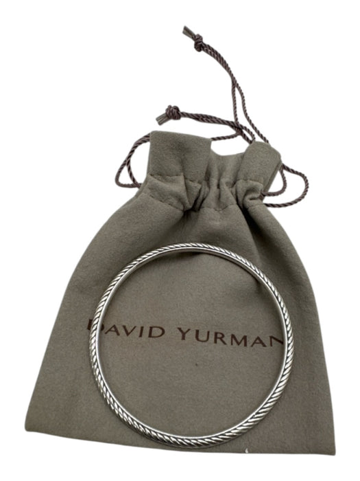 David Yurman Silver 925 Sterling Silver Twisted Cable Bracelet Silver