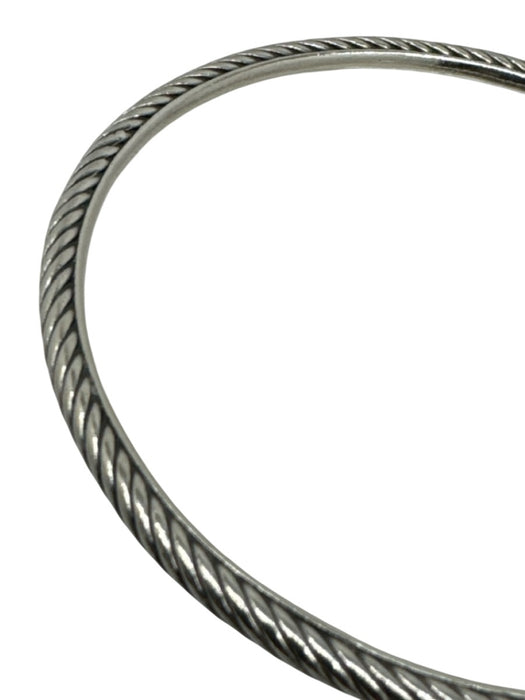 David Yurman Silver 925 Sterling Silver Twisted Cable Bracelet Silver