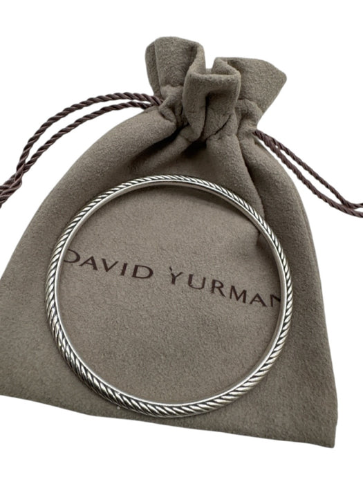 David Yurman Silver 925 Sterling Silver Twisted Cable Bracelet Silver