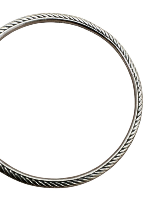 David Yurman Silver 925 Sterling Silver Twisted Cable Bracelet Silver