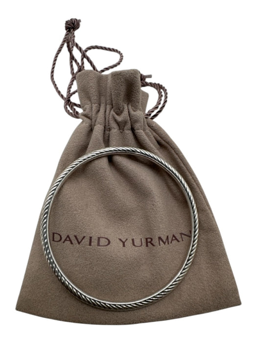David Yurman Silver 925 Sterling Silver Twisted Cable Bracelet Silver