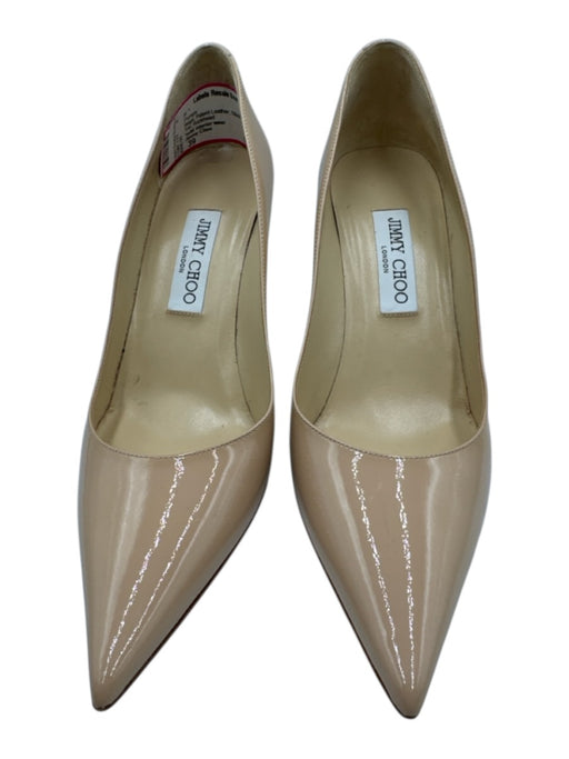 Jimmy Choo Shoe Size 39 Beige Patent Leather Stiletto Pointed Toe Pumps Beige / 39