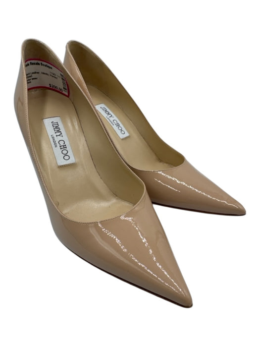 Jimmy Choo Shoe Size 39 Beige Patent Leather Stiletto Pointed Toe Pumps Beige / 39