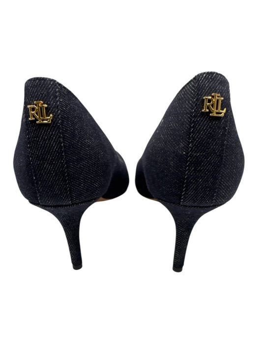 Lauren Ralph Lauren Shoe Size 8.5 Navy Blue fabric upper Denim Pointed Toe Pumps Navy Blue / 8.5