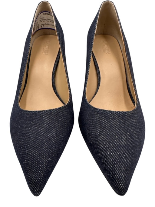 Lauren Ralph Lauren Shoe Size 8.5 Navy Blue fabric upper Denim Pointed Toe Pumps Navy Blue / 8.5