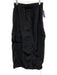 Lovetree Size S Black Nylon Parachute Draw Cord Midi Skirt Black / S