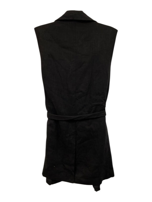 Commense Size XS Black Rayon Blend Sash Wrap Vest Black / XS