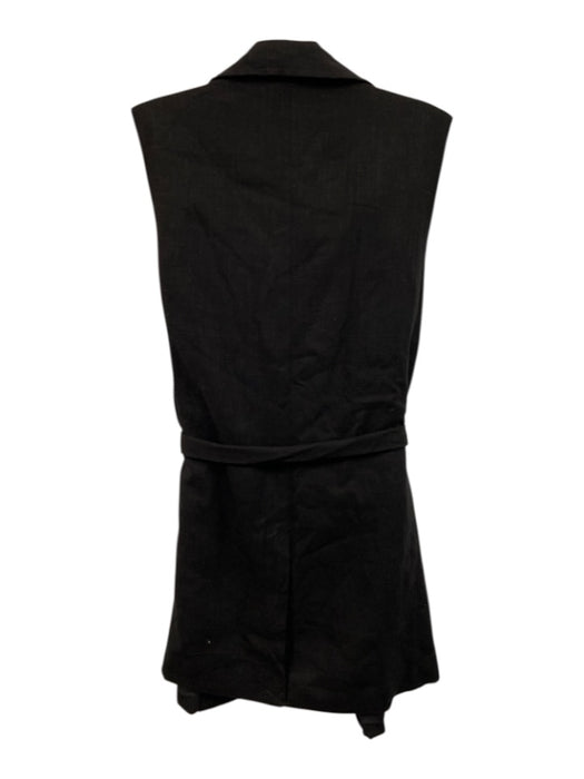 Commense Size XS Black Rayon Blend Sash Wrap Vest Black / XS