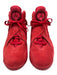 Air Jordan Shoe Size 7 Red Leather Suede Lace Up Velcro Strap High Top Sneakers Red / 7