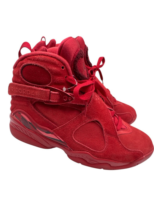 Air Jordan Shoe Size 7 Red Leather Suede Lace Up Velcro Strap High Top Sneakers Red / 7