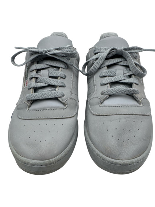 Adidas Shoe Size 7 Slate Blue Leather Lace Up Low Top Perforated Sneakers Slate Blue / 7
