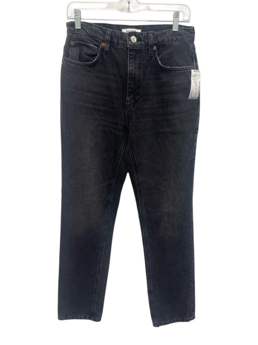 RE/DONE Size 27 Black Cotton High Rise Straight Zip Fly Jeans Black / 27
