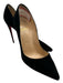 Christian Louboutin Shoe Size 38 Black Leather Suede Pointed Toe Stiletto Pumps Black / 38