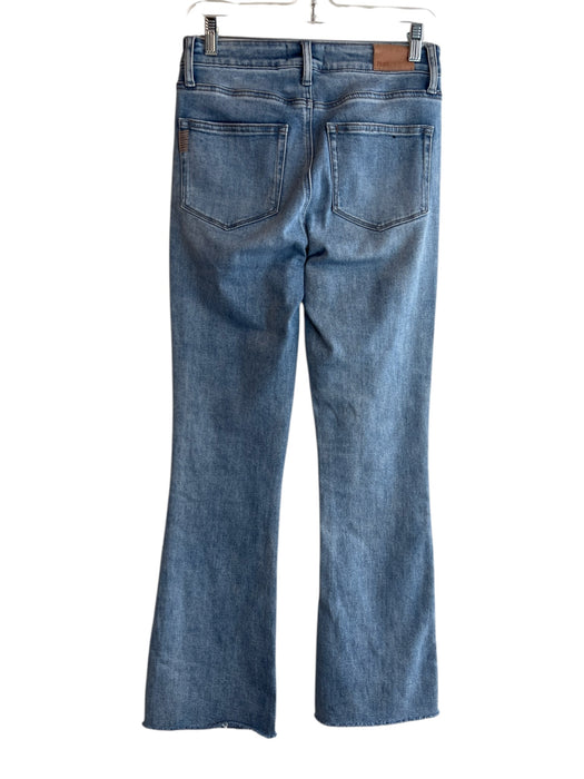 Paige Size 27 Blue Cotton Blend Denim Light Wash Wiskering Bootcut Jeans Blue / 27