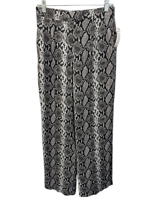 Rag & Bone Size 4 Gray, Black, White Silk & Rayon Elastic Waist Wide Leg Pants Gray, Black, White / 4