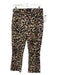 Paige Size 28 Tan, Black & Cream Cotton 5 Pocket Zip & Button Leopard Jeans Tan, Black & Cream / 28