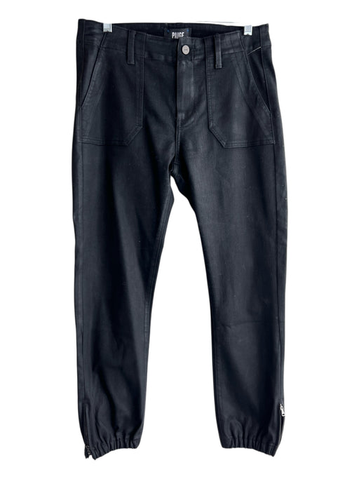 Paige Size 29 Black Rayon Blend Button Front Ocean Belt loops Pants Black / 29