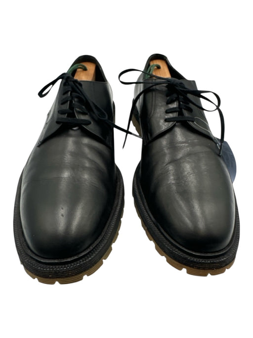 Bottega Veneta Shoe Size 42.5 Black Leather Solid Derby Dress Men's Shoes Black / 42.5