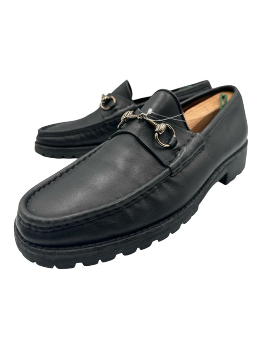 Gucci Shoe Size 9.5 Black Leather Solid Dress Men's Shoes Black / 9.5