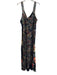 Johnny Was Size 2X Black & Multi Rayon & Silk Round Neck Sleeveless Floral Dress Black & Multi / 2X