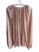 Ramy Brook Size L Pastel Pink Polyester Tie V Neck Long Gathered Sleeve Top Pastel Pink / L