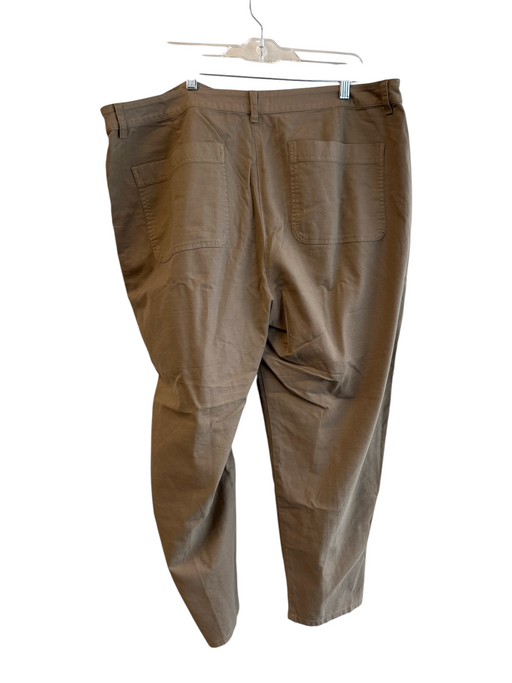 Vince Size 2X Olive Green Cotton & Polimide Elastic Waist Side Zip Pants Olive Green / 2X