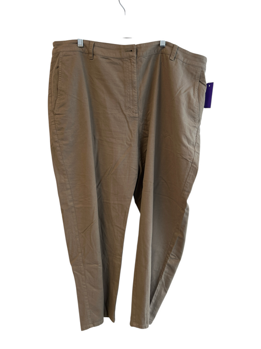 Vince Size 2X Olive Green Cotton & Polimide Elastic Waist Side Zip Pants Olive Green / 2X